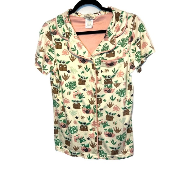 Munki Munki Slumber Grogu Baby Yoda PJ top Sz S - Picture 1 of 8